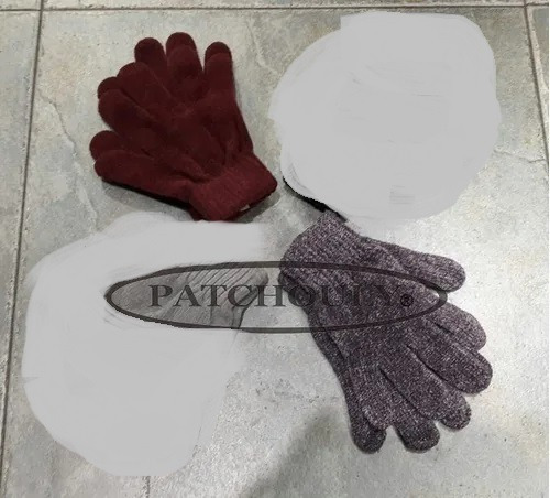 Imagen 2 de 2 de Guantes Lana Chenille Soft Con Puño Invierno Adultos Unisex