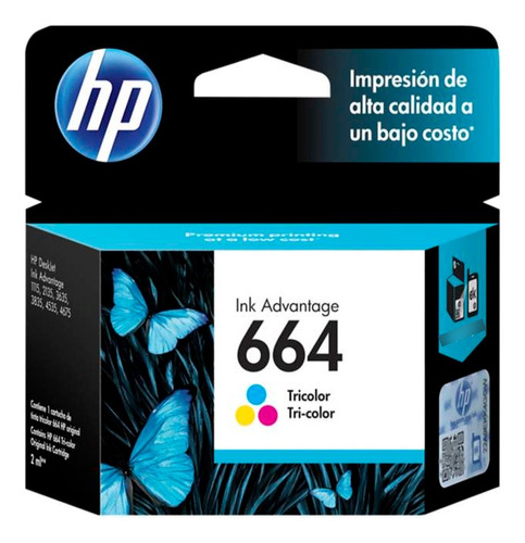 Cartucho De Tinta Hp  664 Color F6v28al