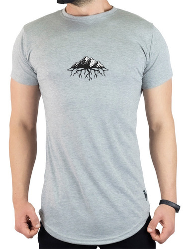Camiseta Montanha Trila Longline Manga Curta Masculina