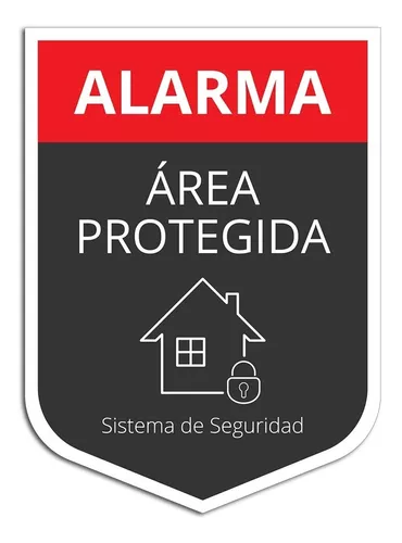 Cartel Area Protegida Seguridad Alarma Casa