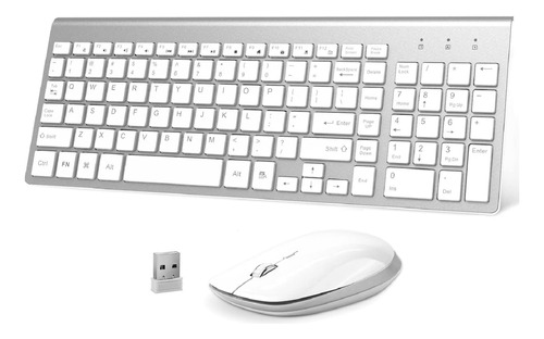 Combo Teclado Y Mouse Inalámbricos, Fenifox Usb Slim 2.4g, C