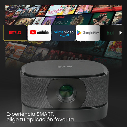Proyector Portatil Smart Lumix 9000lm + Telón 80 Levo