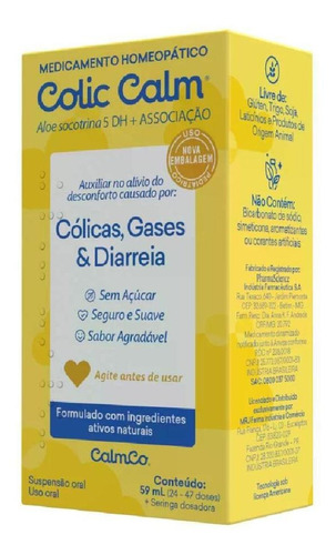 Colic Calm Contra Cólicas E Gases Em Bebês 59ml - Sem Açúcar