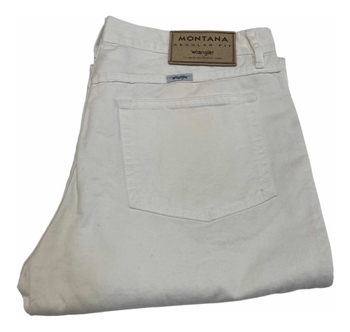 Wrangler Montana Blanco Gabardina Clásico Original Recto 