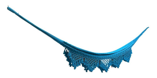 Imagen 1 de 5 de Oportunidad Hamaca Yucateca Artesanal Macramé Color Azul