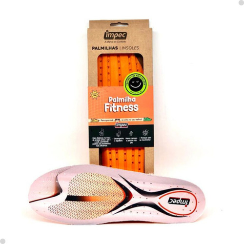 Palmilha Fitness Super Macia Impec - Cor Cinza Tamanho da palmilha M (37/40)