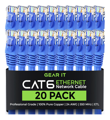 Gearit - Cable Ethernet Categora 6, Sin Enganches, Cable De