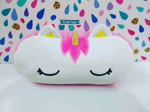 Cartuchera Unicornio 1 Cierre Peluche