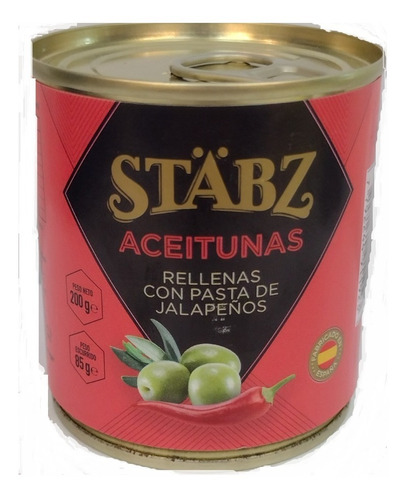 Aceitunas Rellenas De Jalapeños Stabz 200g España Nuevo!