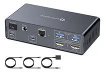 Comprar Kvm Conmutador Hdmi-hdmi Usb 3.2 2 Laptops - 2 Monitores