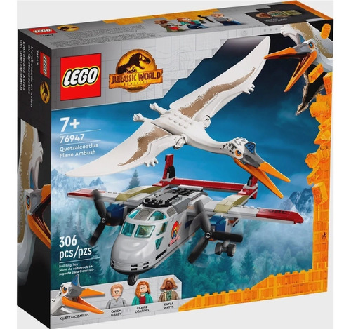 Lego 76947 Jurassic World - Emboscada De Avião Ao Quetzalcoa Quantidade De Peças 306