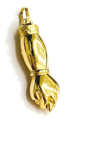 Pingente Figa Em Ouro 18k Amuleto Da Sorte Unissex