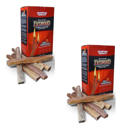 Fatwood Firestarter Box, 2 Libras, Paquete De 2