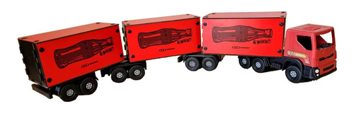 Caminhão Tremião Baú Em Madeira E Plástico - Brinquedo