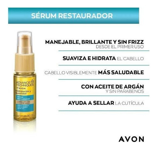 Sérum Restaurador De Cabello Con Aceite De Argán Avon