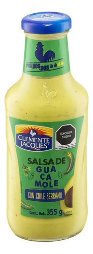 Salsa De Guacamole Con Chile Serrano Clemente Jacques 355 Gr