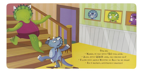 Dinos Arregalados: Tita toma um banho, de The Clever Factory, Inc.. Editorial Todolivro Distribuidora Ltda., capa dura em português, 2022