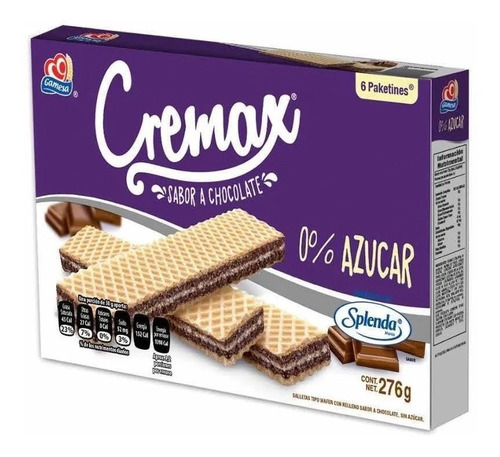 Galletas Cremax Sabor Chocolate Sin Azúcar Splenda Light 