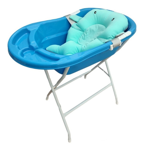 Bañera Tina Con Cojin O Malla Ergonomica + Soporte Matalica