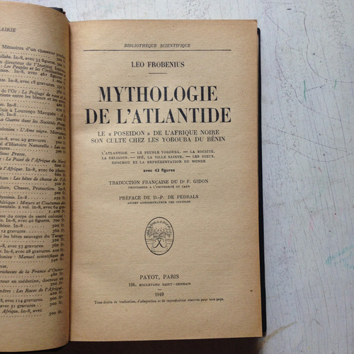 Mythologie D L'atlantide Leo Frobenius