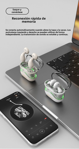 Q29 Audífonos In-ear Inalámbricos Blanco Auriculares Inalambricos Bluetooth 5.3 Con Microfono Audifonos Con Cancelacion De Ruido 1gb Memoria Deiaao