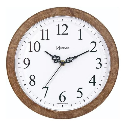 Relógio Parede Decorativo Sala Quarto Cozinha Madeira Herweg