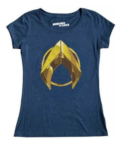 Imagen 1 de 4 de Aquaman Logo Mujer Playera Superheroes Dc Comics