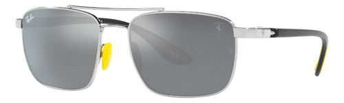 Lente De Sol Ray-ban Ferrari Rb3715m 6g Unisex Lifestyle Grey Mirror Silver Gradient Silver Grey