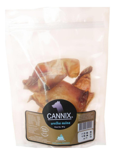 Mordedor Natural Para Cachorro Cannix Orelha Suína 90g
