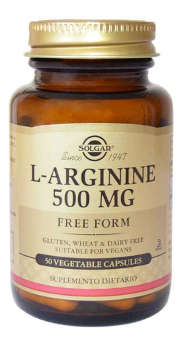 L-arginine Solgar 500mg X 50 Capsulas