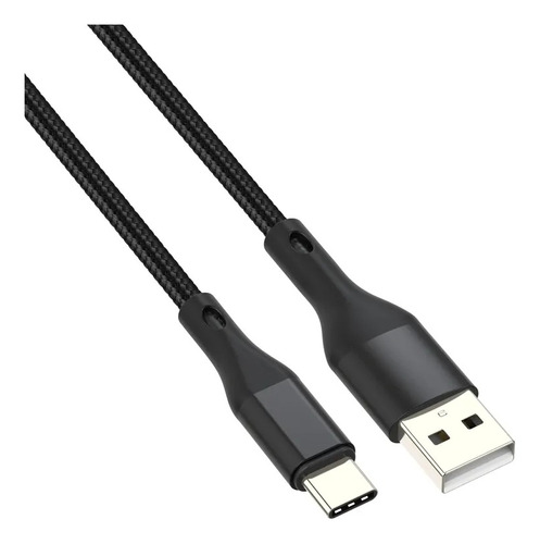 Cabo Usb Para Tipo-c 1 Metro Reforçado De Corda Carga Rápida