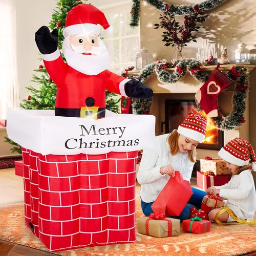 comprar 2.2m Papá Noel Inflable Navidad Navideño Santa Claus Luz Led