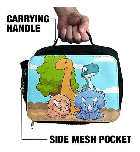 Imagen 3 de 7 de Adorable Dino Portrait Insulated Soft Sided Lunch Box With