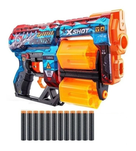 Pistola Lanza Dardos Zuru X-shot Skins Dread Blaster 12 Dard
