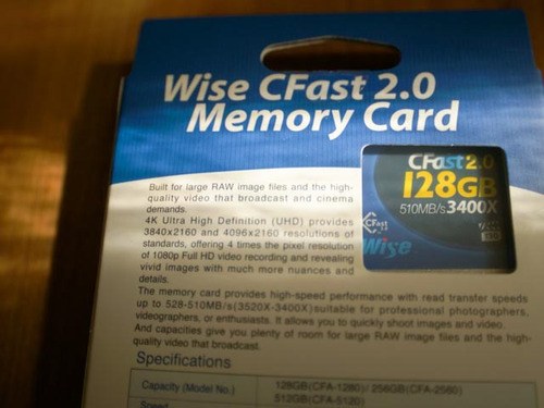 Wise Advanced 128gb Cfast 2.0 Memoria 128 Gb 3400x 200dls