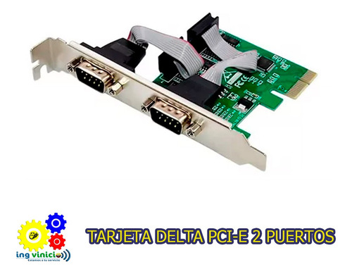 Tarjeta Pci-e Express X1 Dos Puertos Seriales Db9 Com Rs-232