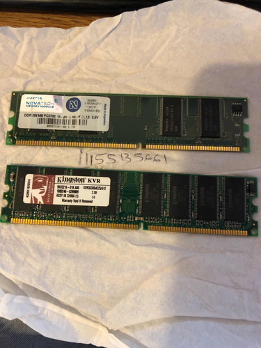 Memoria Ddr Pc2700 333 Mhz Kingston 512 Mb Y Novatech 256 Mb