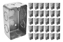 Comprar Caja Luz Embutir Rectangular Chapa Pack X100 Electricidad Color Gris