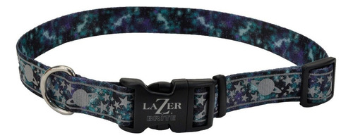 Collar Coastal Lazer Brite Para Perros Reflectante Talla S/m Color Galaxy