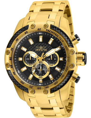 Reloj De Cuarzo Invicta Men Speedway Scuba, Dorado,