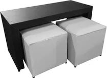 Comprar Mesa Puente + 2 Banquetas 40x40 Tapizado Telas Catalogos