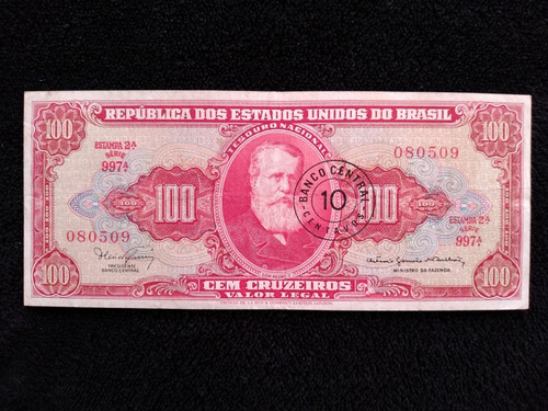 Billete Brasil 100 Cruzeiros 