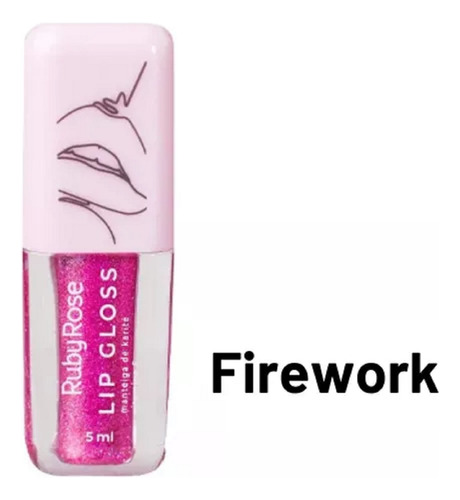 Novo Gloss Labial Com Glitter Lip Gloss By Ruby Rose