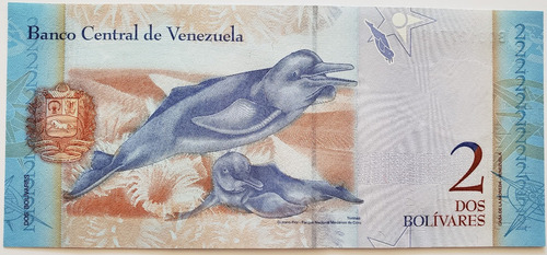 Billete Venezuela 2 Bolívares Marzo 2007 B8 Unc 1ra Emisión