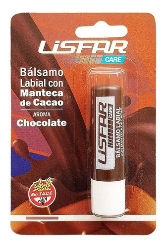 Bálsamo Barra Labial Manteca De Cacao Chocolate 1u Lisfar