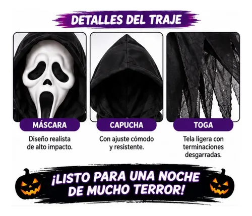 Disfraz Scary Movie Niño Fantasma Halloween Fiesta Terror | Cuotas sin ...