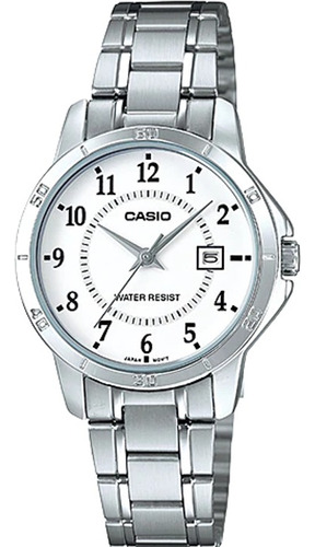 Reloj Casio Ltpv004 7b Mujer Fechador Fondo Blanco 