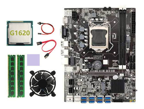 Placa Madre B75 Btc De 8 Ranuras Lga1155 8xpcie Usb3.0 G1620