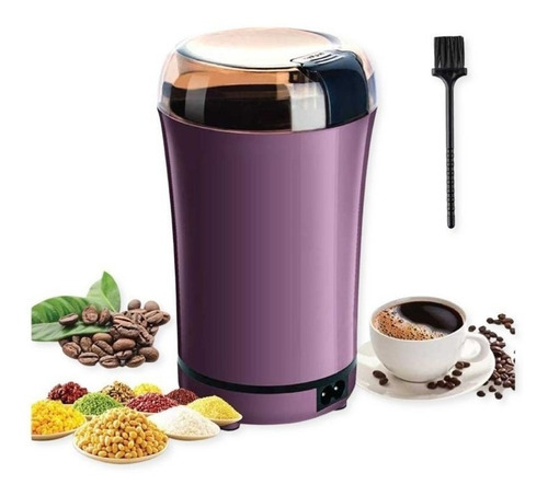 Moedor De Café Elétrico De Grãos Forte 150w 110v Potente Cor Violeta