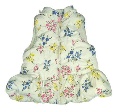 Chaleco Impermeable Flores Abrigo De Niña Bebe 12meses